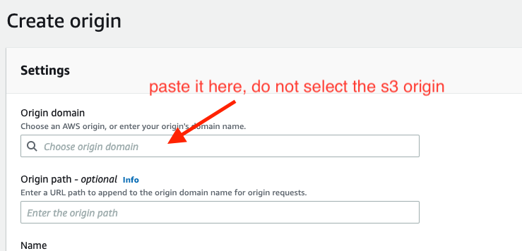 CloudFront Distribution Origin